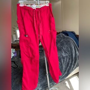Koi women’s scrub pants, red, good condition